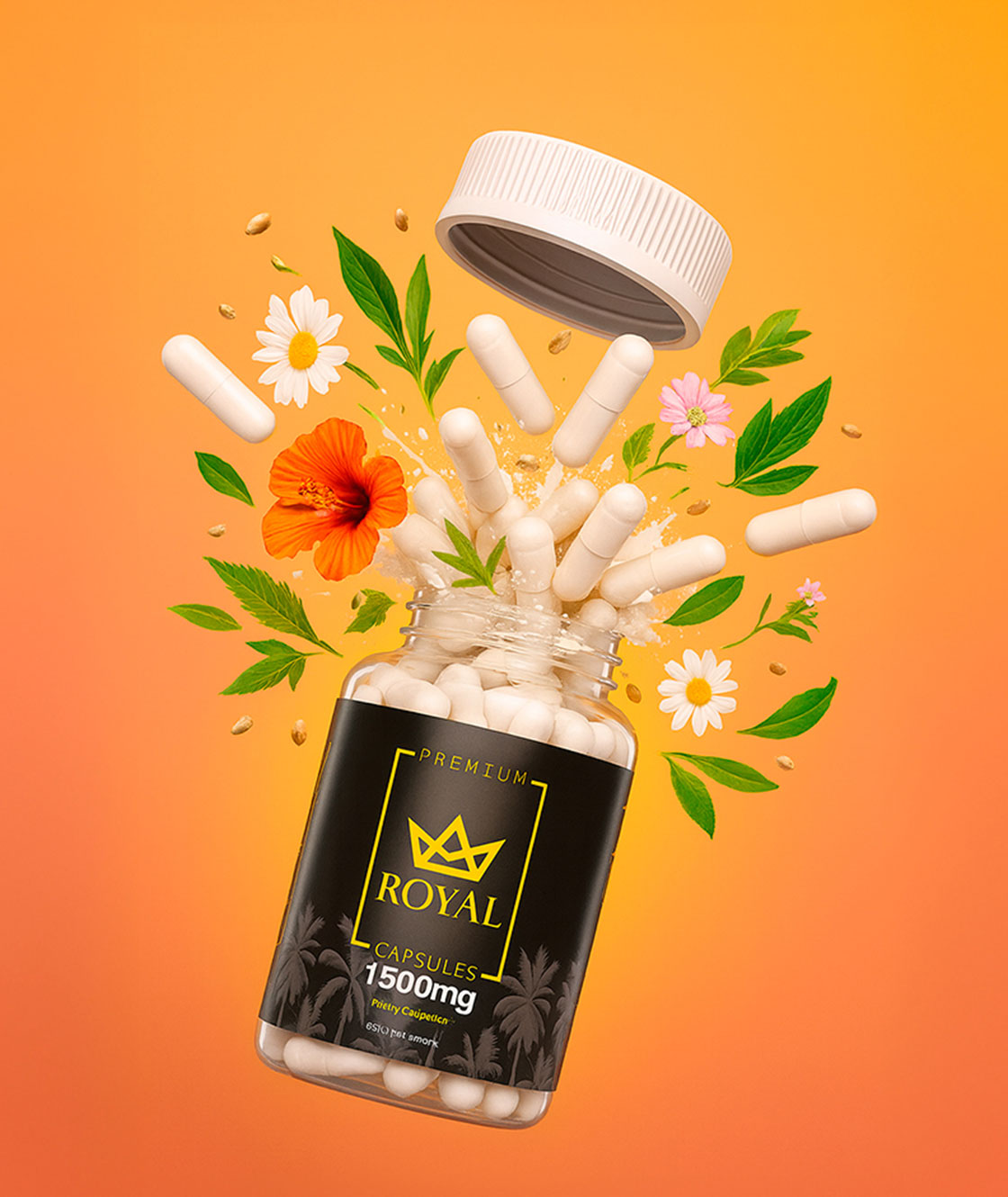 Capsulas de 1500 mg de CBD Royal Canna