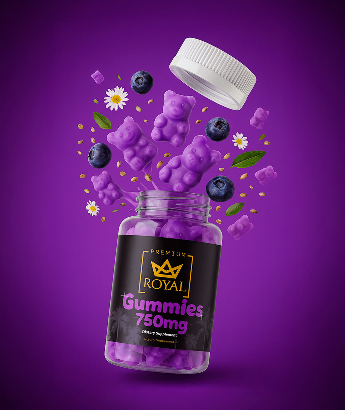 Gomitas CBD sabor frutilla Royal Canna